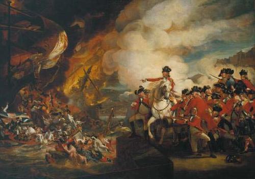 John Singleton Copley The Defeat of the Floating Batteries at Gibraltar China oil painting art